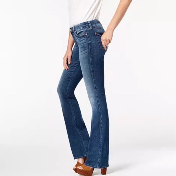 7 FOR ALL MANKIND Medium Blue Wash Kimmie Bootcut Jeans (Size 28) - Picture 1 of 7